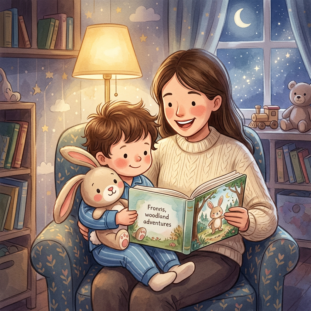 Generic Aurora World toy-inspired bedtime story illustration