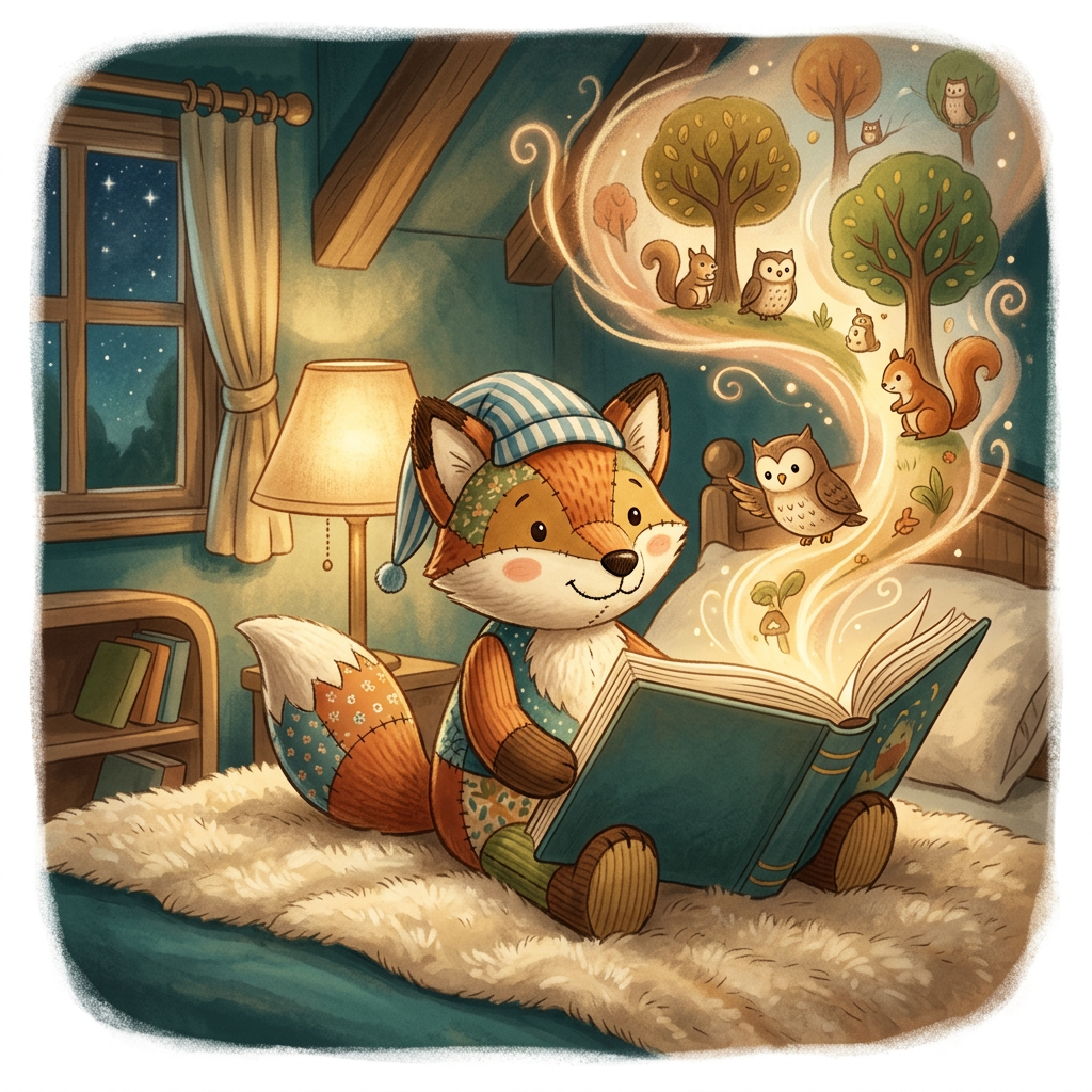 Generic B. toys toy-inspired bedtime story illustration
