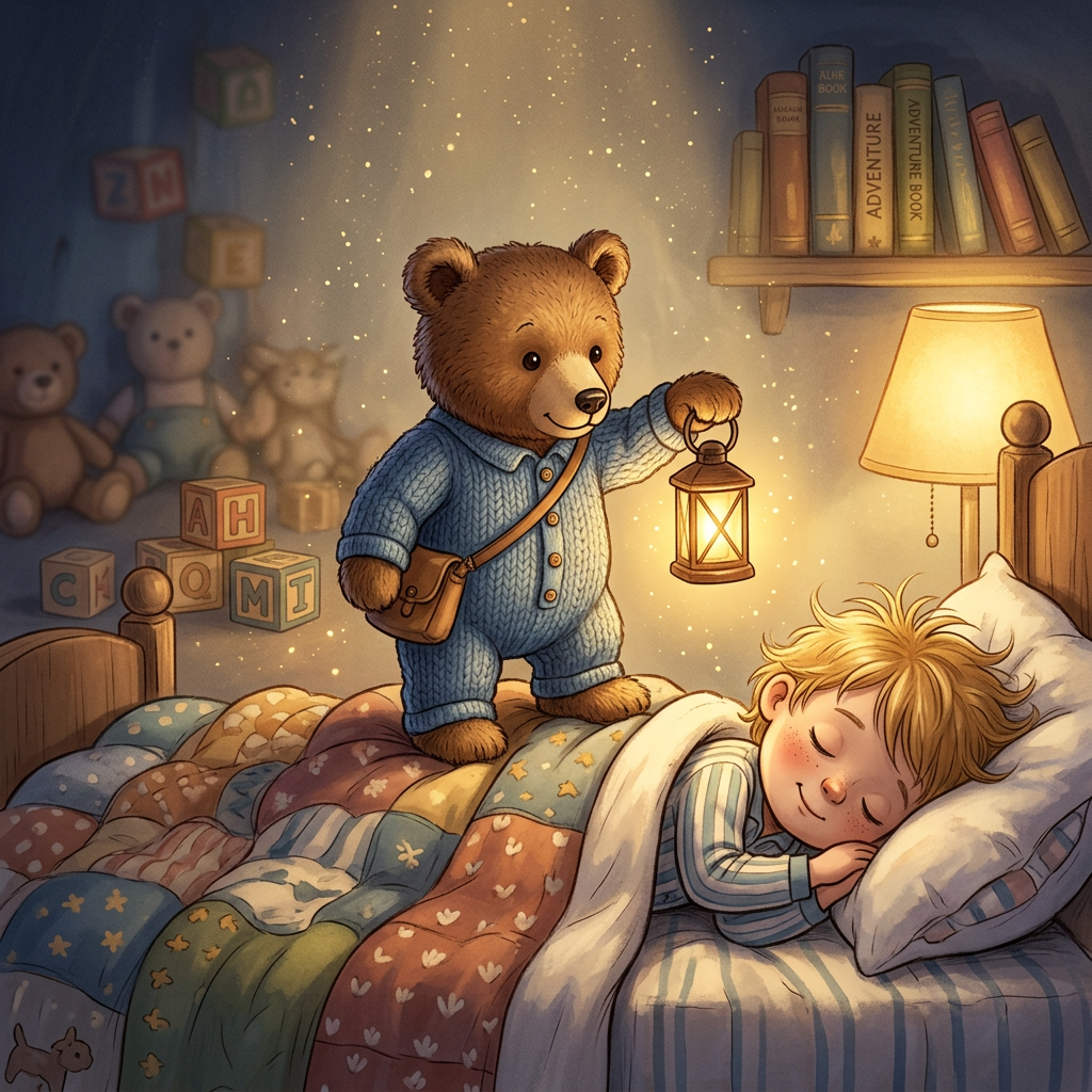 Generic Schleich toy-inspired bedtime story illustration