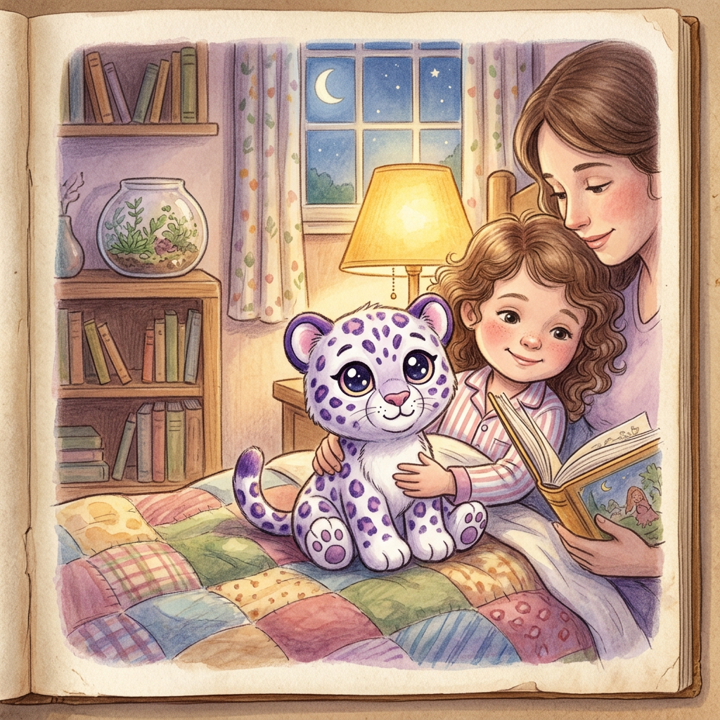 Generic Ty Beanie Boos toy-inspired bedtime story illustration