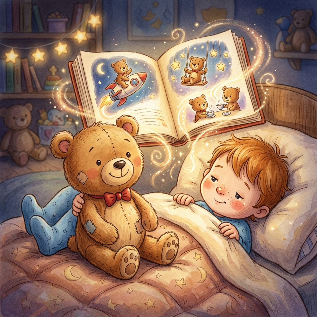 Side-by-side style illustration comparing toy-focused and generic bedtime tools