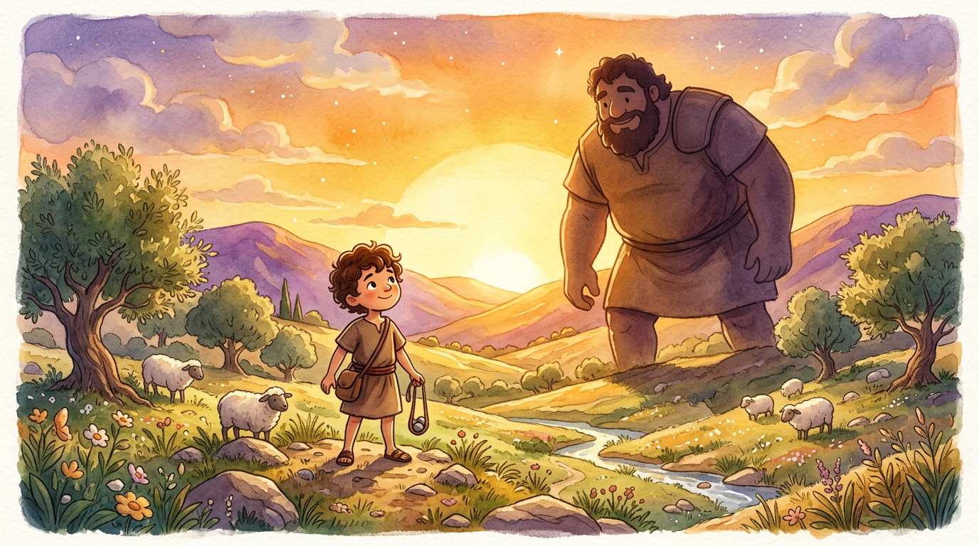 David and Goliath cover illustration